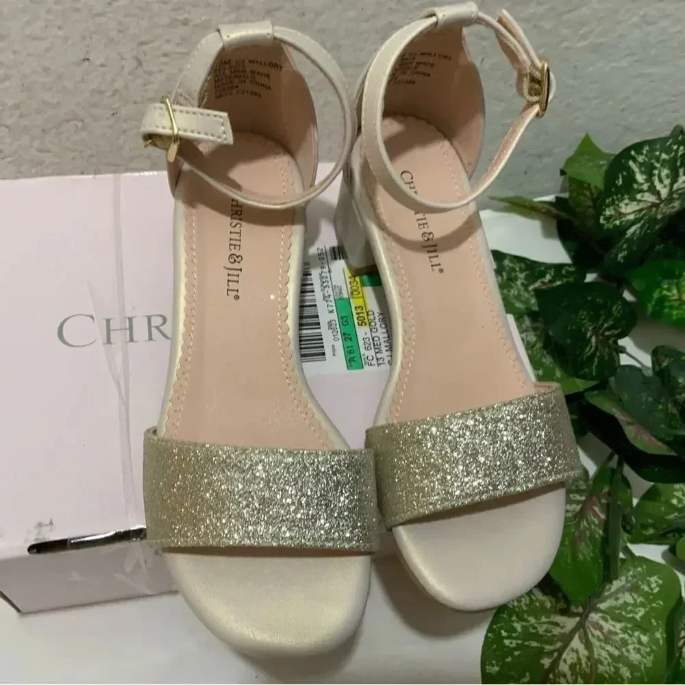 Christie & Jill Little & Big Girls Mallory Block Heel Pumps